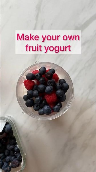 DIY fruit yogurt #kidsnacks #healthyrecipes #snacksforkids #healthysnack #healthyswaps #easyrecipe