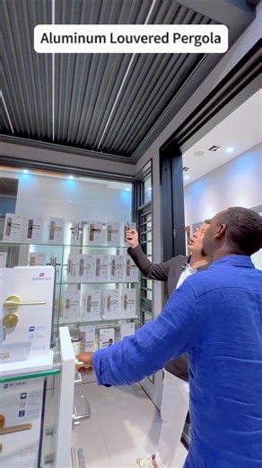 SHENGTUO Windows & Projects on Instagram: "Aluminum louvered pergola system. Adjustable louvers, integrated lighting. Would this work for your outdoor space? #LouveredPergola #PergolaSystem #AluminumPergola #OutdoorStructure #ArchitecturalDesign #BuildingMaterials #DoorAndWindowSystem #ModernArchitecture"