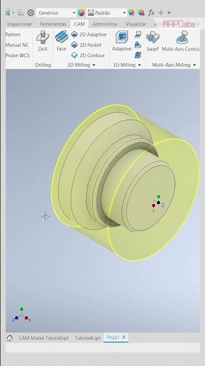 Criação de template de operações de usinagem no Autodesk Inventor CAM #Shorts