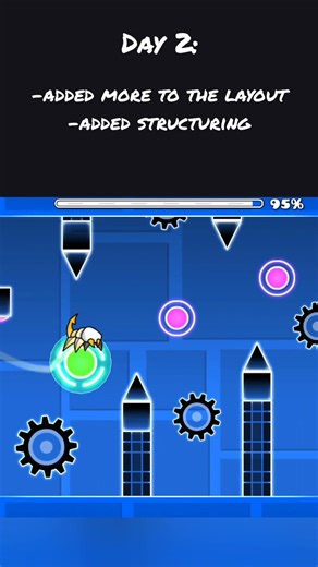making a level in gd part 2 #gd #geometrydash #geometrydashshowcase #gdcreator #level