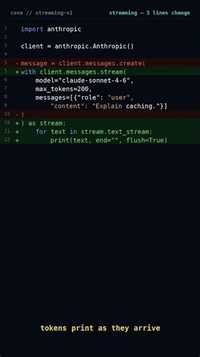 3 Lines to Stream AI Responses (Claude API)
