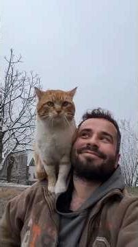 Farm Life in the Snow: Caring for Cows, Rabbits, & Loving my animals 🐄🐰🐶🐴 #villagelife #shorts