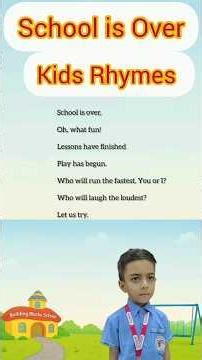 School is Over | U.K.G. English Rhymes | Learn & Groove | Utkarsh Khatri