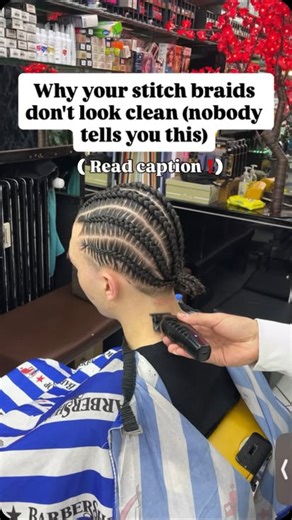 Versatile Braider & Loctician | 🇺🇸/ 🇩🇪 on Instagram: "It’s not your hands. It’s not your hair. Most stitch braids don’t look clean because the foundation is off: uneven parting, inconsistent tension, skipping steps at the start, rushing the stitch pattern. Most tutorials jump straight into braiding and never explain the why. Clean stitch braids come from technique, not talent. Once you understand how to set the braid up correctly, everything changes your parts sta