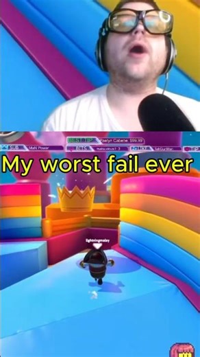 WORST Fail Ever Had The Crown #fallguys #streamer #shorts