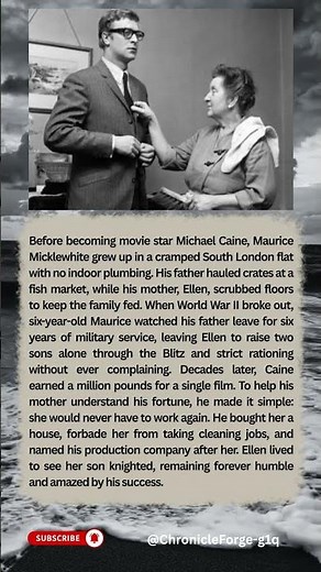 From Poverty to Hollywood Royalty: Michael Caine’s Touching Tribute to His Mother #truestory