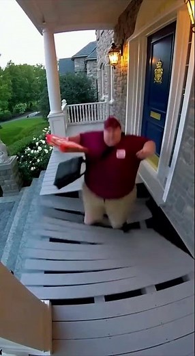 Pizza Delivery Man Falls Through Floor | Funny Delivery Disaster!