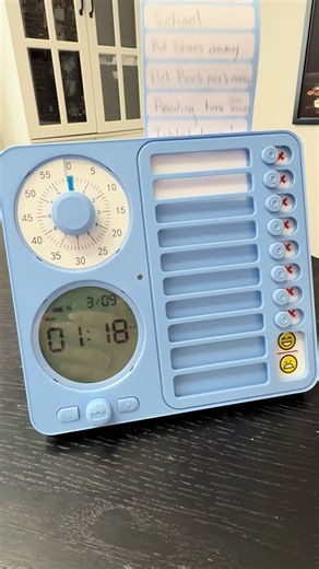 This 3-in-1 visual schedule and timer has been such an important tool in our house for our son with autism. It helps keep him on track and really cuts down on the repeated questions. Tools like this make such a big difference for our daily routine. #AutismSupport #VisualSchedule #AutismParenting #SpecialNeedsTools #autismawareness