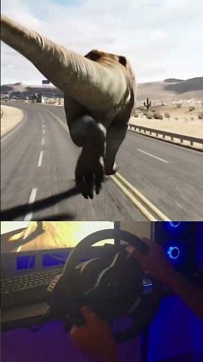 Drifting a T-Rex Dinosaur in Assetto Corsa | Funny Gameplay #shorts