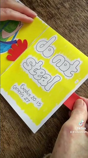 BIBLE CRAFT! Do Not Steal - The 10 Commandments ✍🏻 For Sunday School