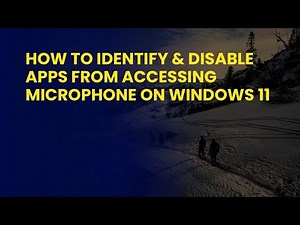 How to identify & disable apps from accessing microphone on Windows 11