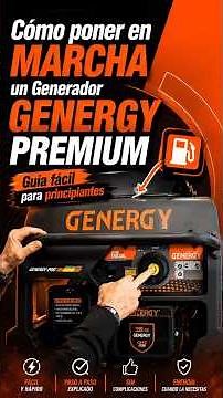 Cómo poner en marcha un Generador GENERGY Premium ⛽ Guía fácil para principiantes