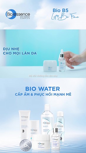 Tinh chất và gel dưỡng phục hồi Bio-Water Vitamin B5 cấp ẩm siêu đỉnh, làm dịu và tái tạo sức khoẻ làn da từ sâu bên trong 💧😍 #BioessenceVN #Skinapproved