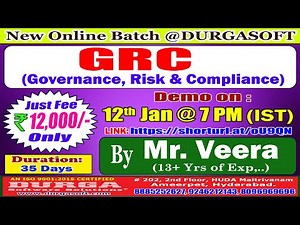 GRC (Governance, Risk & Compliance) Online Training @ DURGASOFT