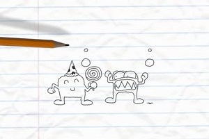 铅笔动画Pencilmation 被锤的铅笔人