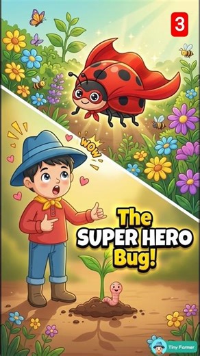 The Superhero Bug🐞🦋 #shorts #shortsfeed #shortviral #cartoon
