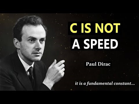 Why Light Speed Is the LIMIT - What Paul Dirac Uncovered Will COLLAPSE Your Mind