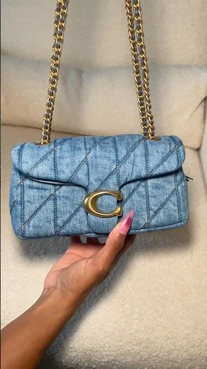 My first Coach Bag 🥹 | Coach Tabby Shoulder 20 Denim Unboxing 🦋✨