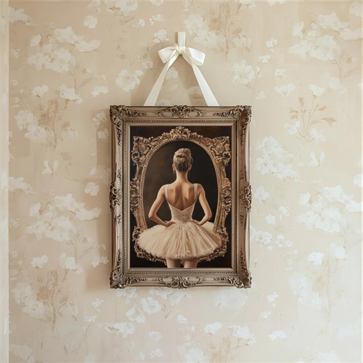 Vintage Ballerina Printable Art – Pink Tutu Ballet Dancer Wall Decor (digital Download) - Etsy