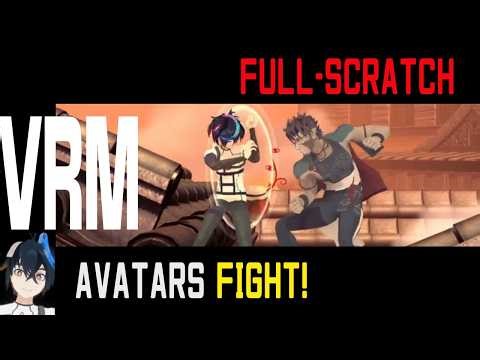 Full-scratch Avatars Fighting! Testing my 3D Models in a Game.