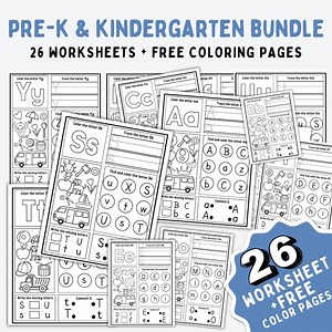 Alphabet Worksheets Printable, Alphabet Busy Book, Letter Practice Handwriting Worksheets PDF - Etsy