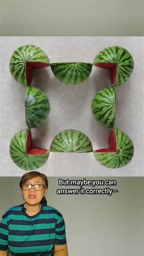 Only a few get this right… 👀 But maybe YOU can. How many watermelons are really in the picture? #watermelon #opticalillusion #brainteaser #mindtrick #eyetest
