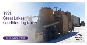 This specialized 1991 Great Lakes semi trailer mounted sandblasting unit built specifically for sandblasting bridge deck surfaces. Don't miss your chance to be the highest bidder and secure this incredible equipment at NO RESERVE on December 28th. Place your bid today! https://bit.ly/3RhTd4o | Purple Wave Auction