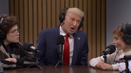 'SNL' Poses Trump's Big Heaven Question To A Table Of Preteen Podcasters