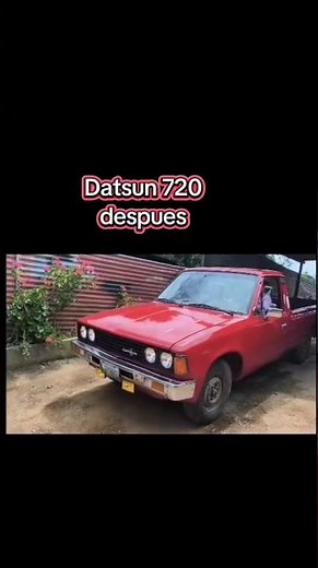 Before and after this beautiful DATSUN 720 pickup. #DATSUN