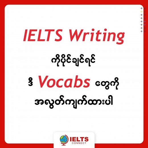 IELTS Writingပိုင်ချင်ရင် ဒီ Vocabတွေကိုကျက်ထားပါ#IELTSConnect#Writing#ielts