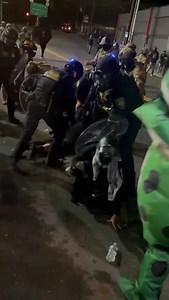 Federal police officer sprays mace into the air vent of an Antifa member dressed in a frog costume outside the ICE facility in Portland, OR. | TAKE THIS VIRAL