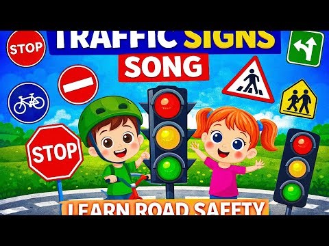 🚦 Traffic Signs Song for Kids | Learn Road Safety Rules 🎵