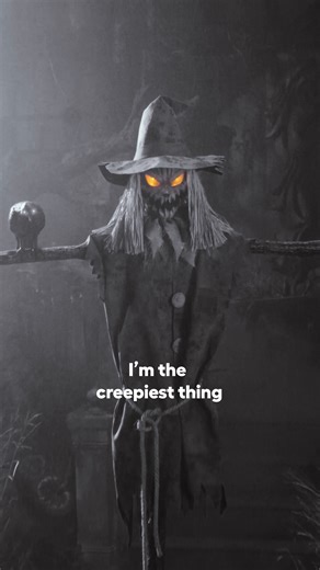10.5 feet of fright 👻. Meet the Haunted Living Scarecrow, a Lowe's Halloween exclusive. | Lowe's Home Improvement