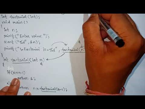 Recursion in c language | factorial using recursion