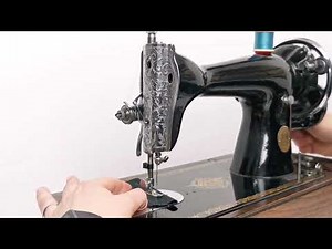 Demonstrating the Singer 15k Vintage Sewing Machine