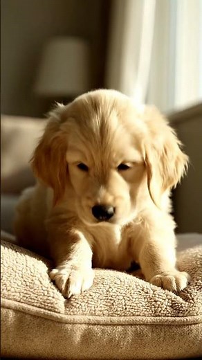 Golden Retriever Puppy Falls Asleep Sitting Up — Adorable 4K Moment 😴🐶