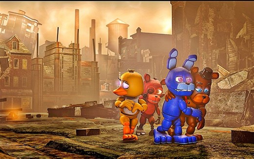 【Fnaf World】UP自我挑战，单复活无万圣节无宠物无芯片过三大结局BOSS