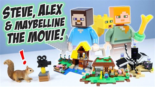 Lego Minecraft Sets Adventures Steve Alex & Maybelline The Movie! 2020