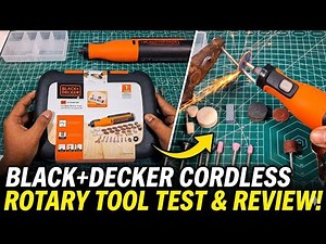 BLACK+DECKER BCRT8K35-B1 8V 1.5Ah MAX Cordless Rotary tool Test & Unboxing Review