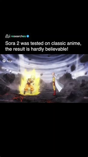 AI researches | AI on Instagram: "🤯 Sora 2 is definitely a new step in AI anime. A creator @naegiko on X tested the AI model Sora 2 on classic anime, the result is hardly believable... We can already see the hundreds of fanmades and parodies that are going to come out! What are your thoughts on this? 🤔💭"