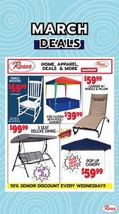 New Month = New Deals! 🤩 Check out our March Circular Ad for the amazing deals we have in store! 🍀 #TheRealDealPlace See more at: https://www.rosesdiscountstores.com/roses-circular/ | Roses Discount Stores