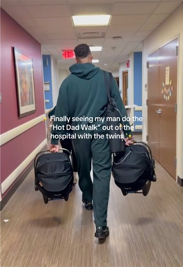 After 3 long months in NICU/SCN, we finally got to go home on Feb 4. 👶🏽🩵👶🏽 #hotdadwalk #hospital #twins #newborn