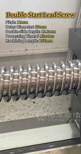 Double-Start Lead Screw #millingmachines #whirlwind#screw