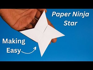 How to make a paper Ninja Star Shuriken origami | Paper Shuriken Ninja Star Easy DIY