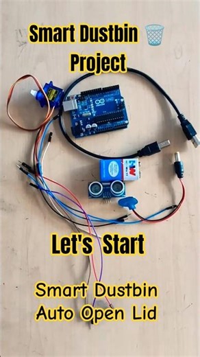 Smart Dustbin 🤖 | Automatic Lid Open | Arduino + Ultrasonic Sensor