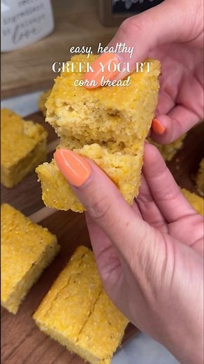 Greek Yogurt Corn Bread | Recipe in Description | Cooking Katie Lady