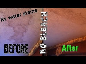 Removing stains on Rv ceilings(no bleach)