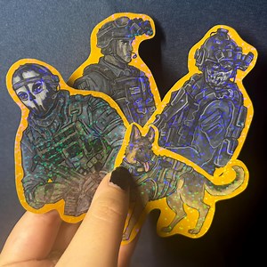 FPS Military Characters INSPIRED Stickers! Holographic Finish Stickers - Etsy