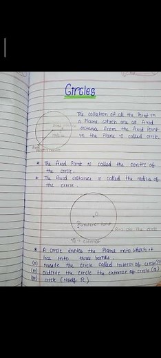 class 9 Maths chapter - circle notes full chapter