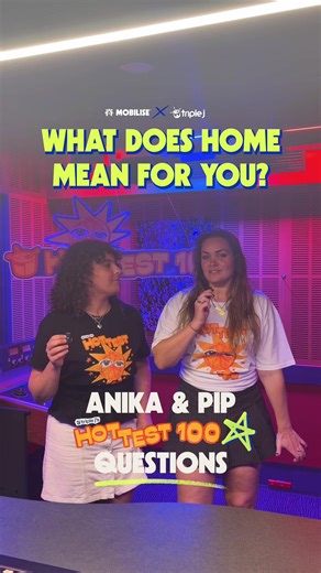 What does home mean to you? We asked the incredible Anika and Pip straight after they came off air from the Hottest 100 countdown, and it’s fair to say their response is something we can all identify with! Let’s keep running it up and seeing these donations for people doing it tough - everyone deserves a safe place to call home 🏠 ❤️ #hottest100 #triplej